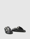 Chinelos com Apliques em Preto